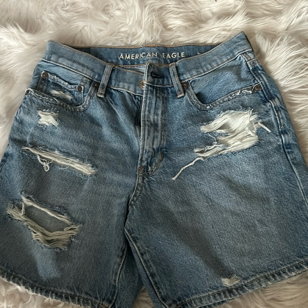 American Eagle jean shorts ripped style